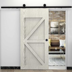 Kit coulissant sur fer plat noir