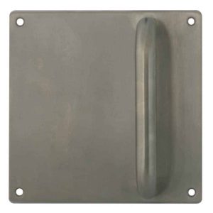 Plaque carrée avec poignée de tirage fixe inox