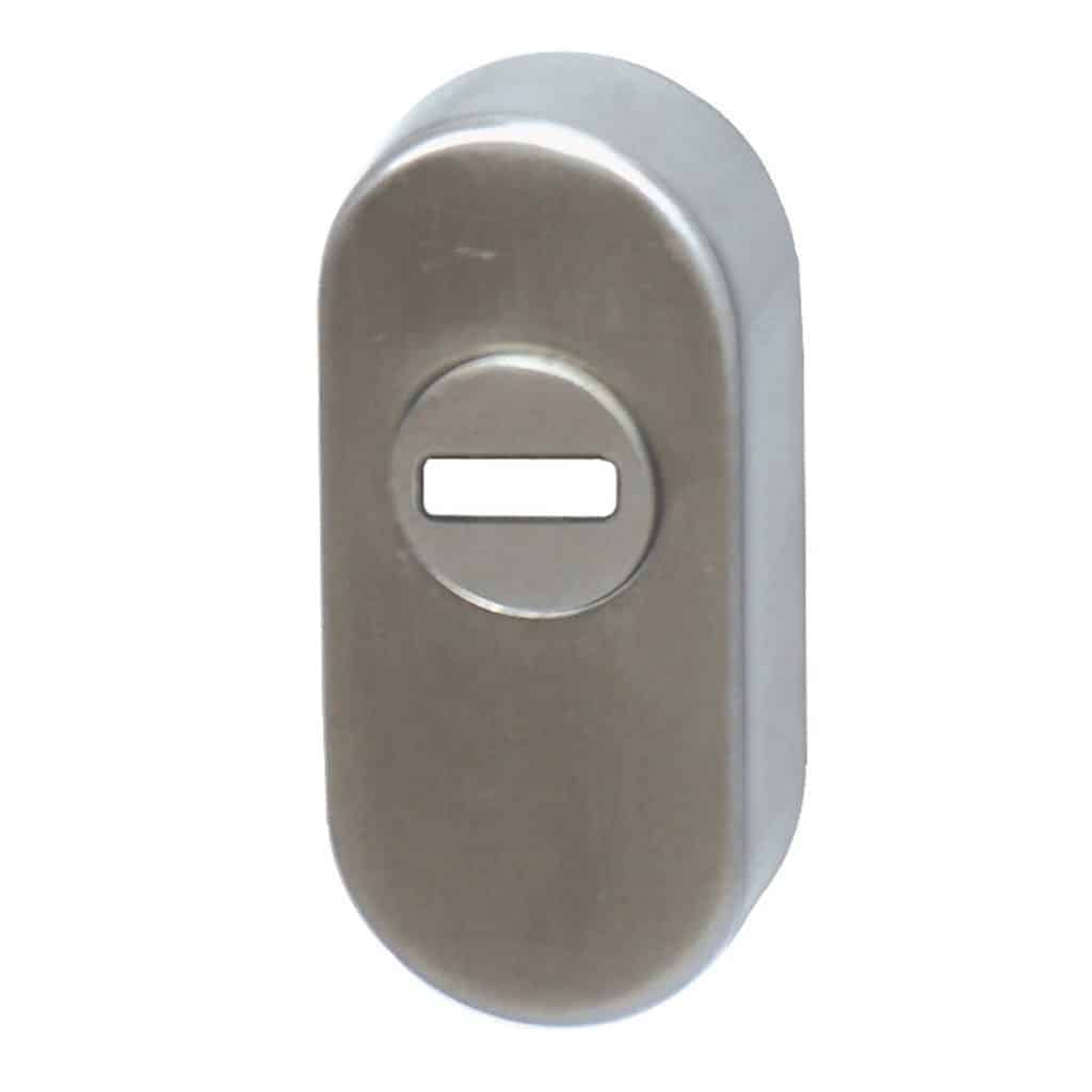 Rosace ovale Inox avec Protecteur de Cylindre