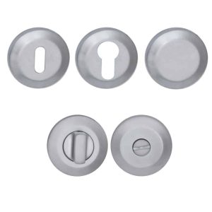 Rosaces Rondes Biseautées Chrome perle