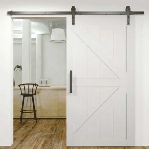 Kit coulissant sur fer plat avec pentures de fixation à plat