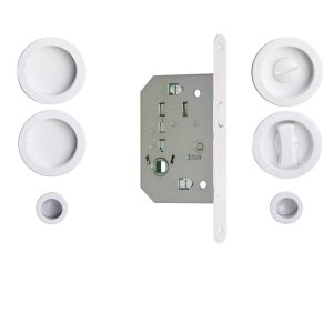 Poignées cuvettes rondes blanches